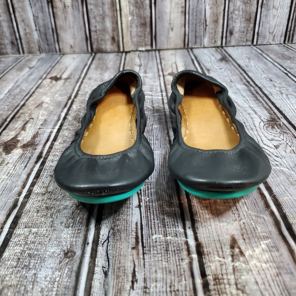 Tieks By Gavrieli Women's Folding Ballet Flats Black Matte Leather Travel Size 6 - Picture 4 of 8